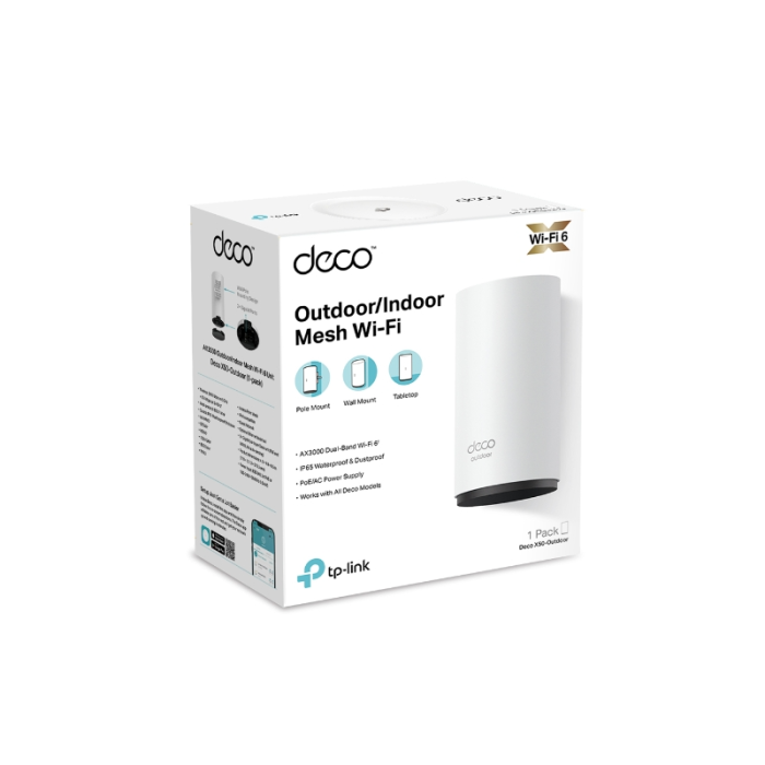 TP-Link Deco X50-Outdoor (1 pack) zunanji Mesh AX3000 Dual-Band Wi-Fi 6 sistem TP-Link Deco X50-Outdoor (1 pack) zunanji Mesh AX3000 Dual-Band Wi-Fi 6 sistem