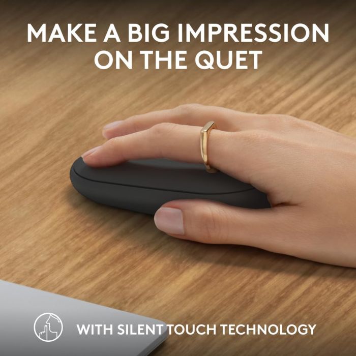 Logitech Miška Pebble 2 M350S Wireless, grafitna Logitech Miška Pebble 2 M350S Wireless, grafitna