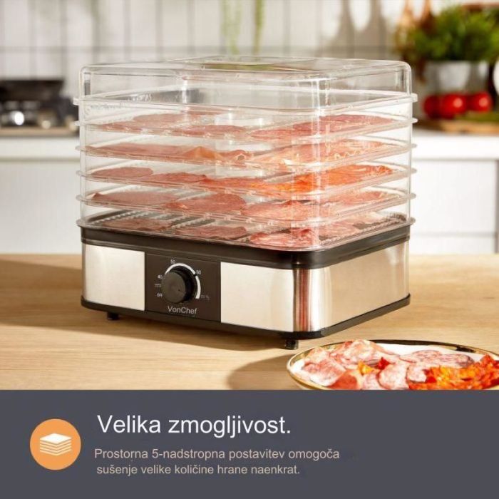 VonHaus 5 stopenski DEHYDRA sušilnik sadja VonHaus 5 stopenski DEHYDRA sušilnik sadja