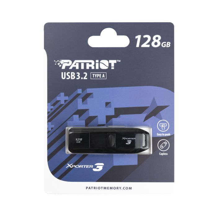 Patriot 128GB 80MB/s Xporter 3 USB 3.2 Gen 1 spominski ključek Patriot 128GB 80MB/s Xporter 3 USB 3.2 Gen 1 spominski ključek