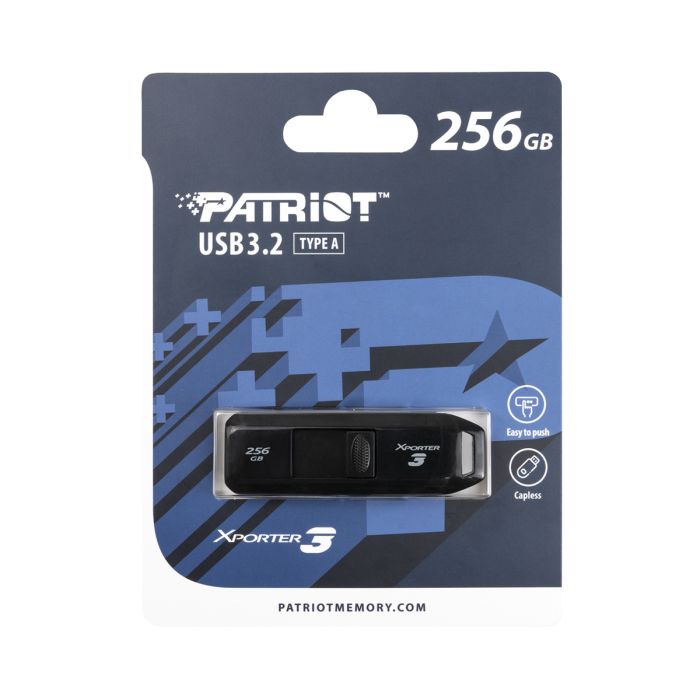 Patriot 256GB 80MB/s Xporter 3 USB 3.2 Gen 1 spominski ključek Patriot 256GB 80MB/s Xporter 3 USB 3.2 Gen 1 spominski ključek