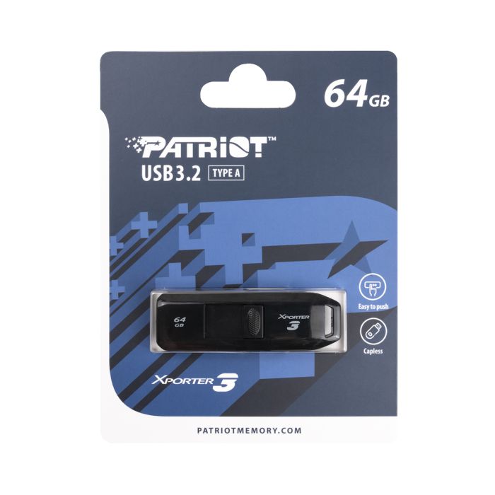 Patriot 64GB 80MB/s Xporter 3 USB 3.2 Gen 1 spominski ključek Patriot 64GB 80MB/s Xporter 3 USB 3.2 Gen 1 spominski ključek