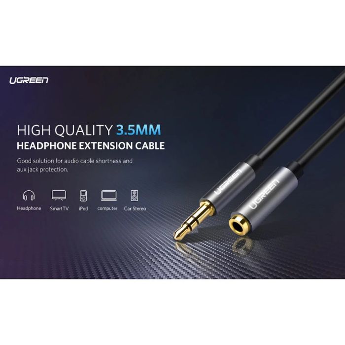 Ugreen 3.5mm M na 3.5mm Ž podaljšek kabla 1,5M Ugreen 3.5mm M na 3.5mm Ž podaljšek kabla 1,5M
