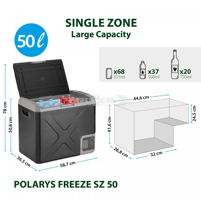 BRUNNER prenosni hladilnik POLARYS FREEZE SZ 50, 0826054N BRUNNER prenosni hladilnik POLARYS FREEZE SZ 50, 0826054N