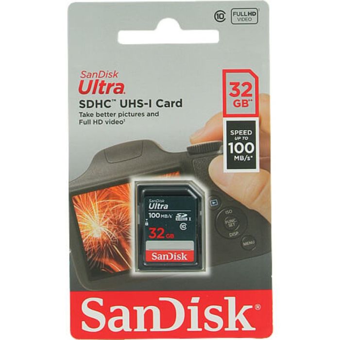SanDisk Ultra 32GB SDHC C10, U1, Full HD, SD spominska kartica100MB/s SanDisk Ultra 32GB SDHC C10, U1, Full HD, SD spominska kartica100MB/s