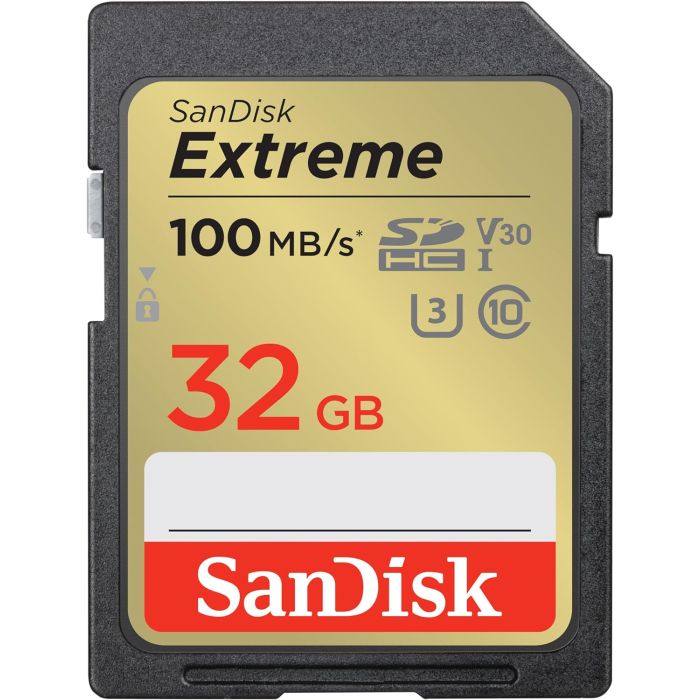 SanDisk Extreme PLUS 32GB SDHC spominska kartica 100MB/s in 60MB/s branje/pisanje, UHS-I, Class 10 SanDisk Extreme PLUS 32GB SDHC spominska kartica 100MB/s in 60MB/s branje/pisanje, UHS-I, Class 10