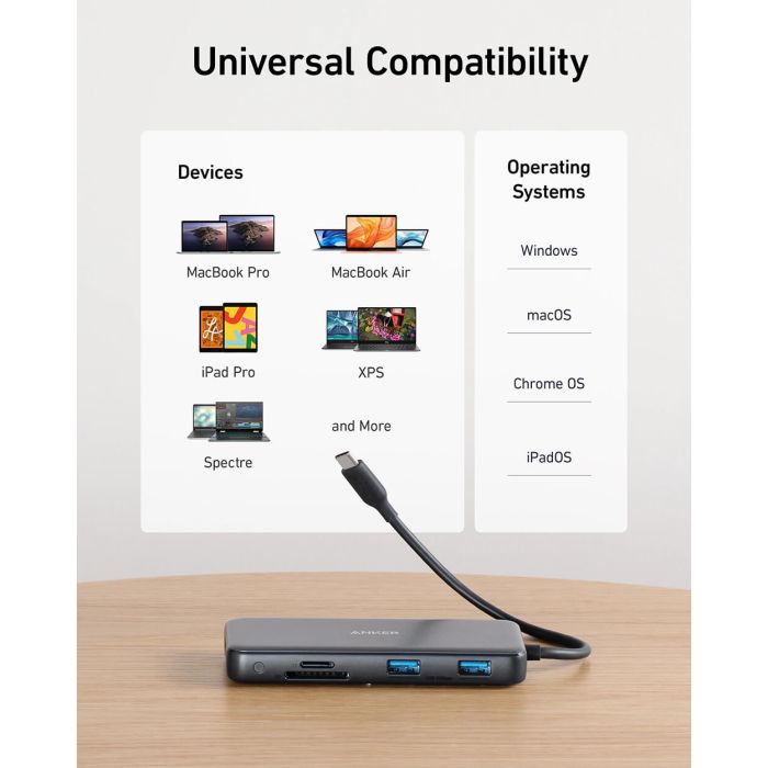 Anker 555 USB-C Hub, 8v1 Anker 555 USB-C Hub, 8v1