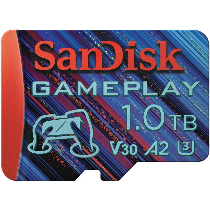 SanDisk GamePlay microSDXC UHS-I Card, 1TB Gaming microSDXC, 190MB/s, 130MB/s W, UHS-I, V30, U3, C10 SanDisk GamePlay microSDXC UHS-I Card, 1TB Gaming microSDXC, 190MB/s, 130MB/s W, UHS-I, V30, U3, C10