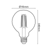 Asalite LED filament 7W G95, E27, 2000K, 650lm Asalite LED filament 7W G95, E27, 2000K, 650lm