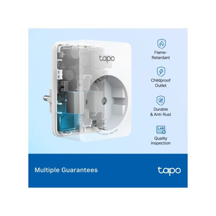 TP-LINK Tapo P110 Mini Smart Wi-Fi vtičnica - 4-pack TP-LINK Tapo P110 Mini Smart Wi-Fi vtičnica - 4-pack