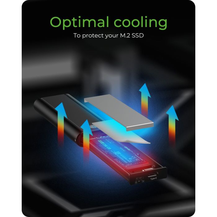 Icybox IB-1807MT-C31 ohišje za 1x M.2 NVMe SSD z vmesnikom USB 3.2 Gen 2 Type-C in zaščito pred pisa Icybox IB-1807MT-C31 ohišje za 1x M.2 NVMe SSD z vmesnikom USB 3.2 Gen 2 Type-C in zaščito pred pisa