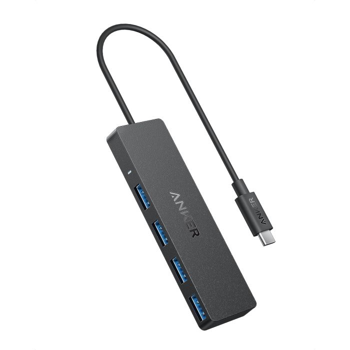Anker Ultra Slim 4-port USB-C hub črn Anker Ultra Slim 4-port USB-C hub črn