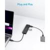 Anker Ultra Slim 4-port USB-C hub črn Anker Ultra Slim 4-port USB-C hub črn
