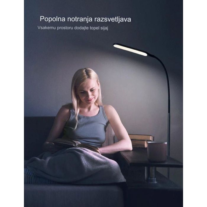 TaoTronics LED kovinska talna svetilka 72, visoka 176cm - DL072 črna TaoTronics LED kovinska talna svetilka 72, visoka 176cm - DL072 črna