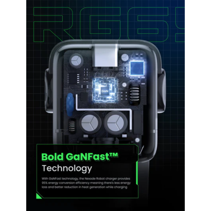 Ugreen Nexode Robot GaN 65W Polnilnik - Siva Ugreen Nexode Robot GaN 65W Polnilnik - Siva