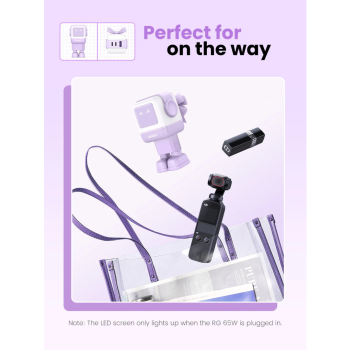 Ugreen Nexode Robot GaN 65W Polnilnik - Vijolična Ugreen Nexode Robot GaN 65W Polnilnik - Vijolična