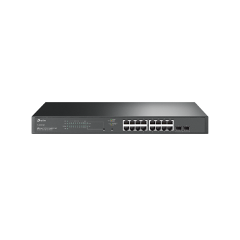 TP-LINK JetStream 18-Port Gigabit Smart Switch z 16-Port PoE+ TP-LINK JetStream 18-Port Gigabit Smart Switch z 16-Port PoE+