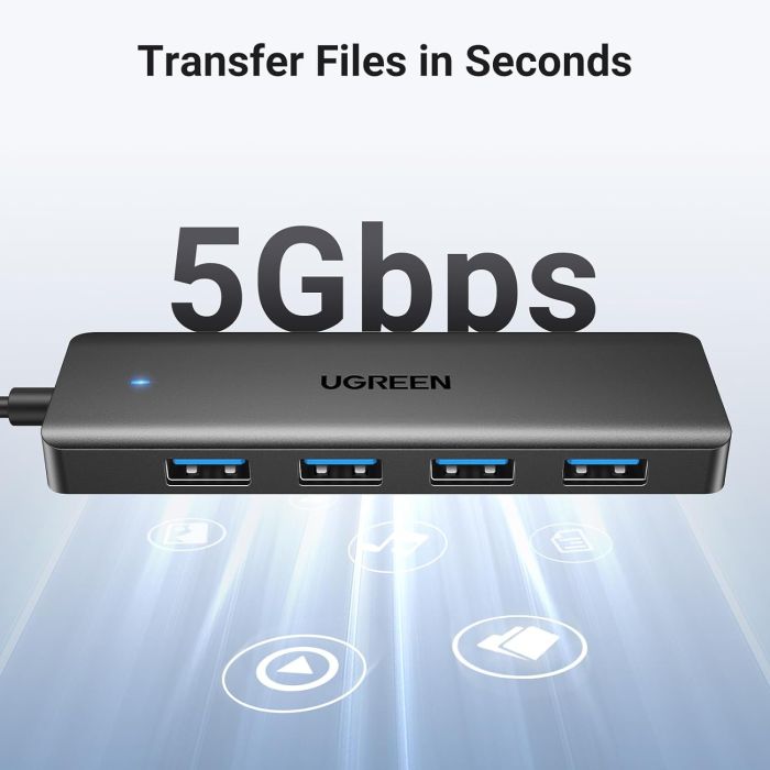Ugreen USB 3.0 Hub s 4x USB-A priključki Ugreen USB 3.0 Hub s 4x USB-A priključki