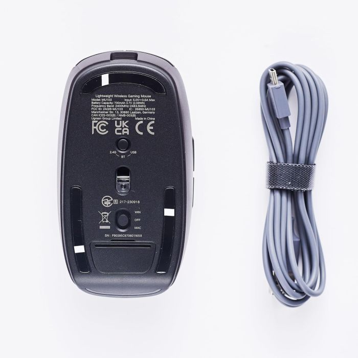 Ugreen brezžična miška 5000 DPI 2.4G+BT - črna Ugreen brezžična miška 5000 DPI 2.4G+BT - črna