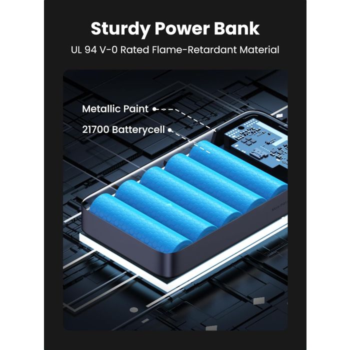 Ugreen 100W 20000mAh Prenosna baterija za prenosni računalnik s tremi vrati Ugreen 100W 20000mAh Prenosna baterija za prenosni računalnik s tremi vrati