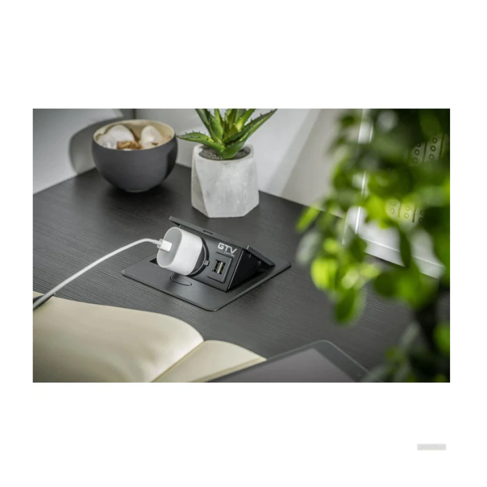 GTV vgradna vtičnica AVARO 1x230V + 2xUSB-A GTV vgradna vtičnica AVARO 1x230V + 2xUSB-A