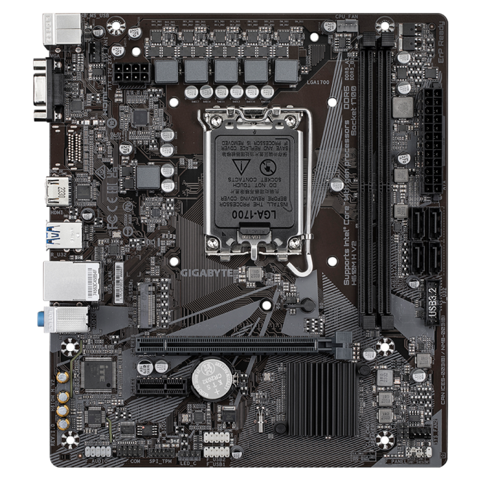 GIGABYTE H610M H V2, DDR5, SATA3, HDMI, USB3.2Gen1, LGA1700 mATX GIGABYTE H610M H V2, DDR5, SATA3, HDMI, USB3.2Gen1, LGA1700 mATX