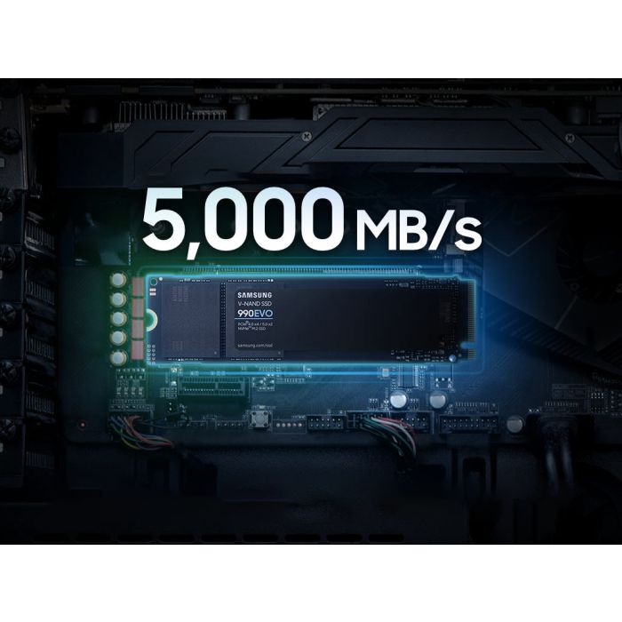 Samsung 1TB 990 EVO M.2 80mm PCI-e 5.0 x2 NVMe, V-NAND Samsung 1TB 990 EVO M.2 80mm PCI-e 5.0 x2 NVMe, V-NAND