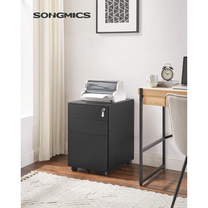 SONGMICS Pisarniška omarica na kolesih OFC60BK SONGMICS Pisarniška omarica na kolesih OFC60BK