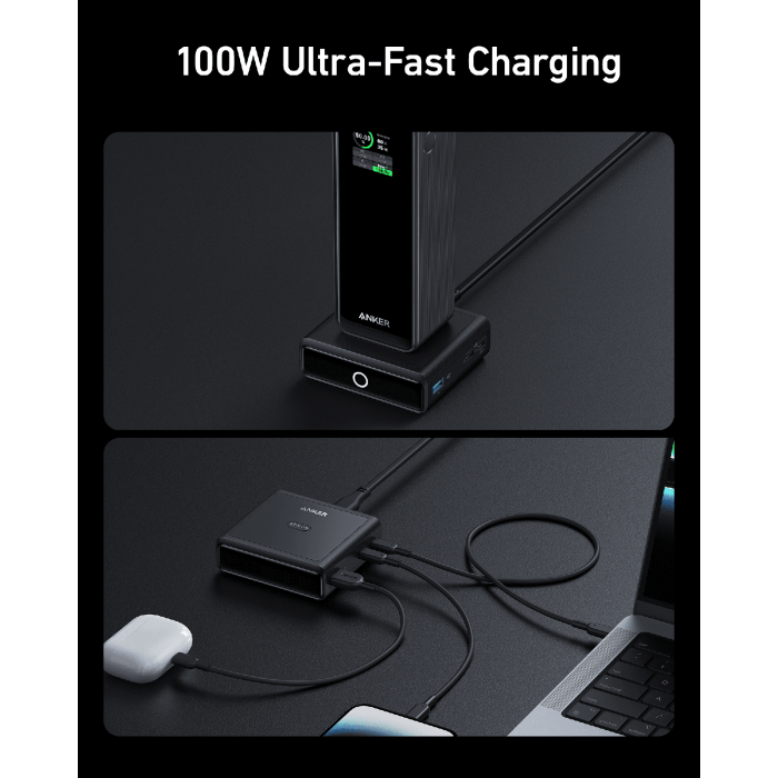 Anker 100W polnilna baza za Prime Powerbank, črn Anker 100W polnilna baza za Prime Powerbank, črn