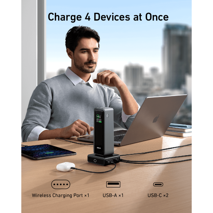 Anker 100W polnilna baza za Prime Powerbank, črn Anker 100W polnilna baza za Prime Powerbank, črn