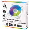 ARCTIC P12 PWM PST A-RGB 120mm 4-pin ventilator, bel ARCTIC P12 PWM PST A-RGB 120mm 4-pin ventilator, bel
