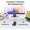 Ugreen brezžična ergonomska vertikalna miška z Bluetooth in Wi-Fi povezavo Ugreen brezžična ergonomska vertikalna miška z Bluetooth in Wi-Fi povezavo