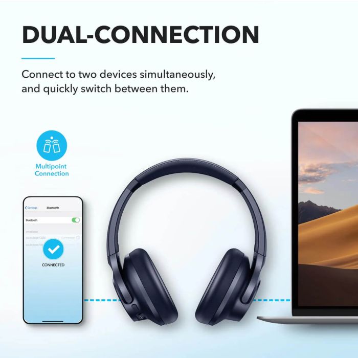 Anker Soundcore Q20i naglavne bluetooth slušalke, modre Anker Soundcore Q20i naglavne bluetooth slušalke, modre