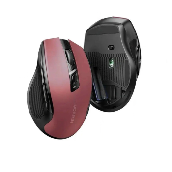 Brezžična miška UGREEN Bluetooth 5.0 in 2,4 Ghz z USB sprejemnikom - rdeča Brezžična miška UGREEN Bluetooth 5.0 in 2,4 Ghz z USB sprejemnikom - rdeča