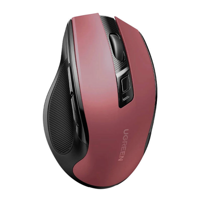 Brezžična miška UGREEN Bluetooth 5.0 in 2,4 Ghz z USB sprejemnikom - rdeča Brezžična miška UGREEN Bluetooth 5.0 in 2,4 Ghz z USB sprejemnikom - rdeča