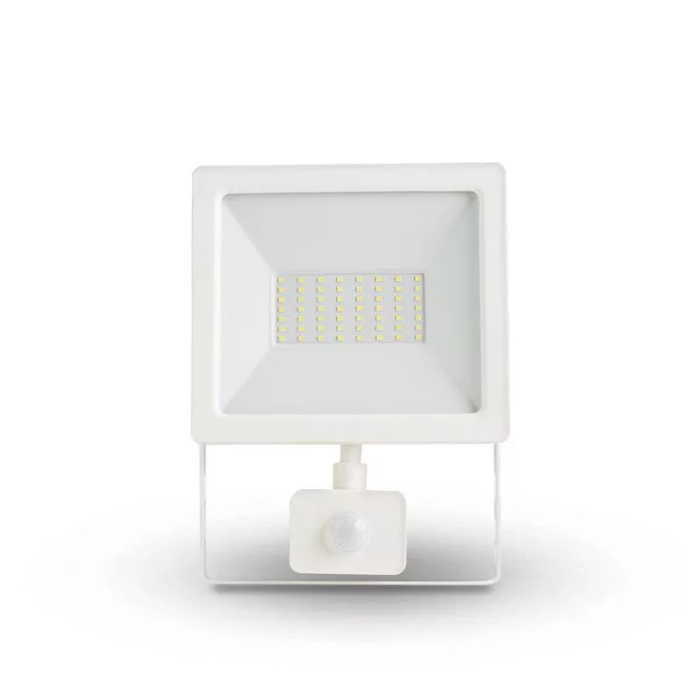 Asalite LED bel reflektor Slim 50W 4500K (4500 lumnov) + senzor Asalite LED bel reflektor Slim 50W 4500K (4500 lumnov) + senzor