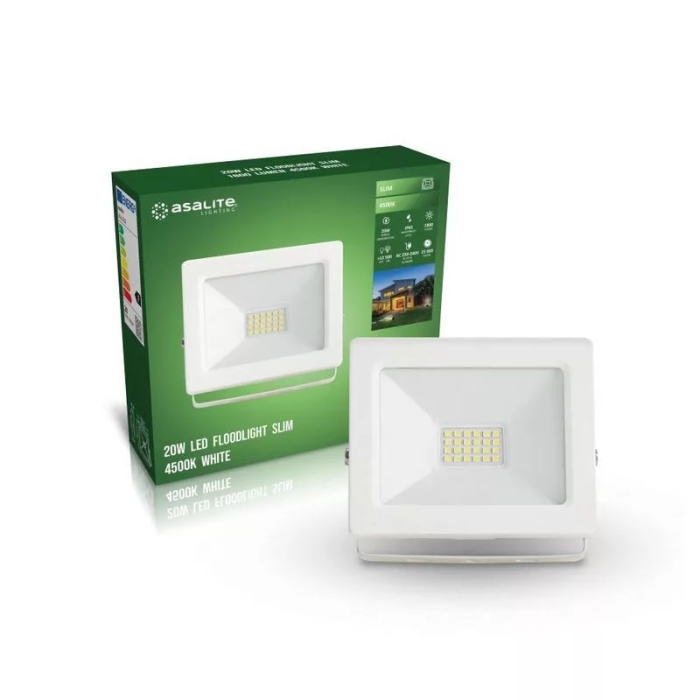 Asalite LED White Floodlight Slim 20W 4500K (1800 lumens) Asalite LED White Floodlight Slim 20W 4500K (1800 lumens)