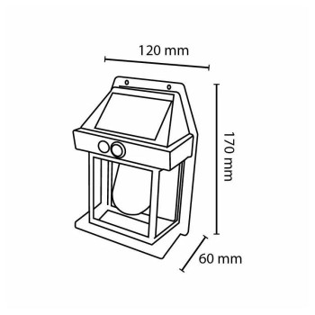 Asalite LED sončna stenska svetilka IP44 3W 3000K (100 lumnov), bela Asalite LED sončna stenska svetilka IP44 3W 3000K (100 lumnov), bela