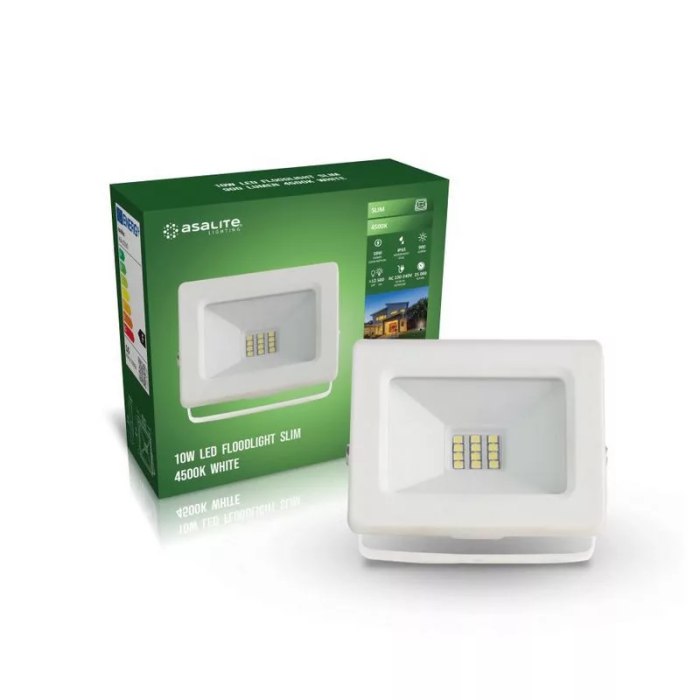 Asalite LED beli reflektor Slim 10W 4500K (900 lumnov) Asalite LED beli reflektor Slim 10W 4500K (900 lumnov)