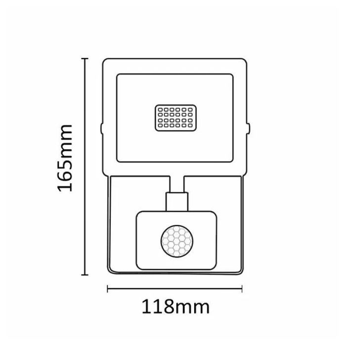 Asalite LED slim reflektor 20W 4500K (1800 lumnov) + Senzor, bela Asalite LED slim reflektor 20W 4500K (1800 lumnov) + Senzor, bela