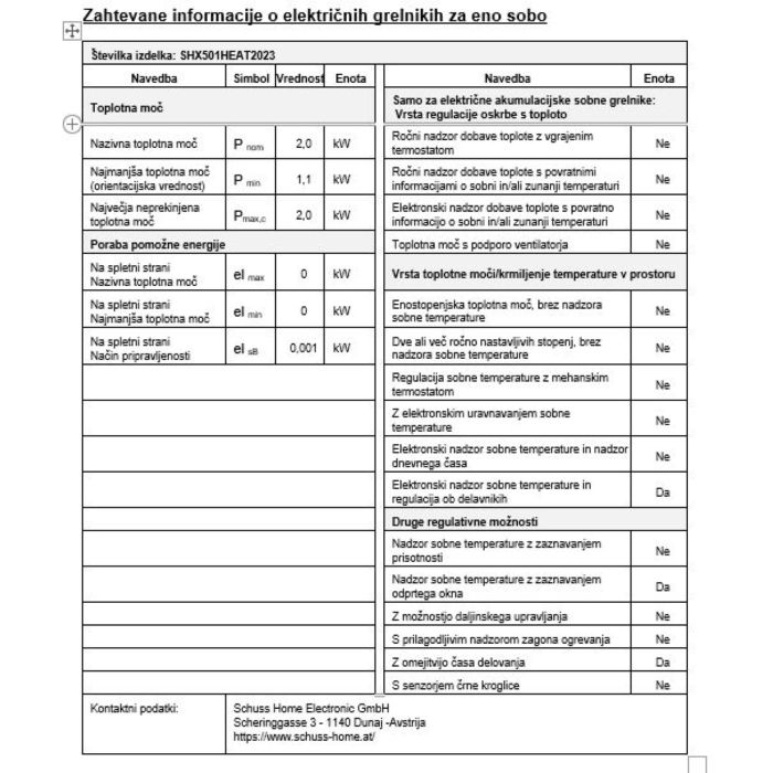 SHX PTC ventilatorski grelnik za montažo na steno 2000W SHX PTC ventilatorski grelnik za montažo na steno 2000W