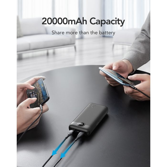 VEGER prenosna baterija L20s 20000 mAh, črna VEGER prenosna baterija L20s 20000 mAh, črna