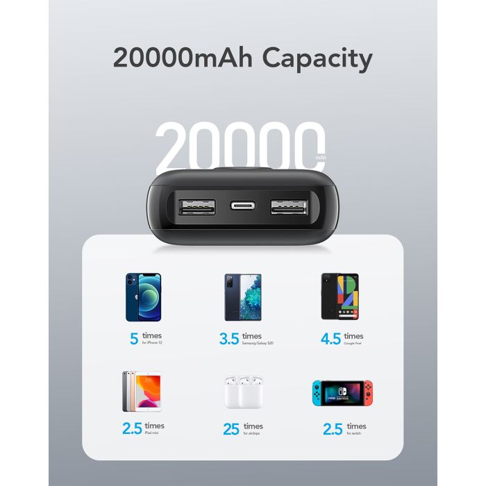 VEGER prenosna baterija L20s 20000 mAh, bela VEGER prenosna baterija L20s 20000 mAh, bela