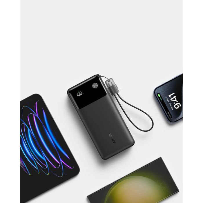 Anker Powerbank 20000 mAh, 30W s priloženim USB-C kablom, črn Anker Powerbank 20000 mAh, 30W s priloženim USB-C kablom, črn