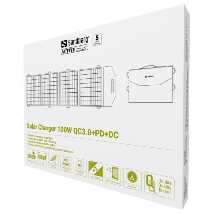 Sandberg Solarni polnilec 100W QC3.0+PD+DC Sandberg Solarni polnilec 100W QC3.0+PD+DC