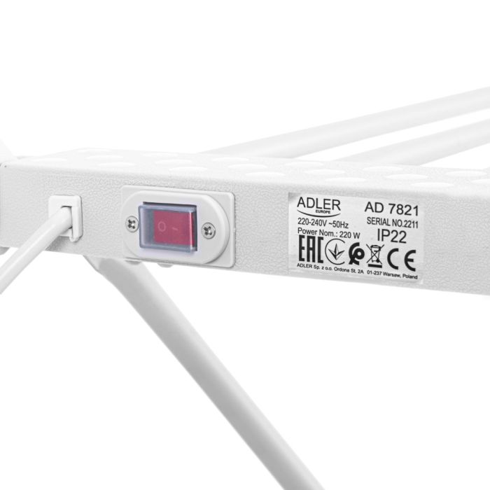 Adler zložljivo električno stojalo za sušenje oblačil 220W AD7821 Adler zložljivo električno stojalo za sušenje oblačil 220W AD7821