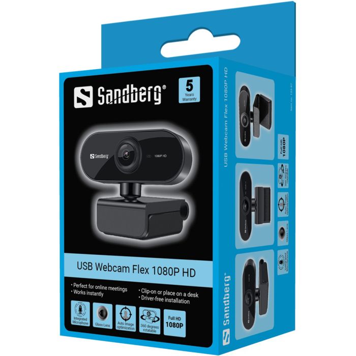 Sandberg USB spletna kamera Flex 1080P HD Sandberg USB spletna kamera Flex 1080P HD