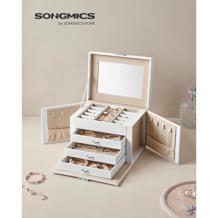 SONGMICS škatla za nakit štiriplastna SONGMICS škatla za nakit štiriplastna