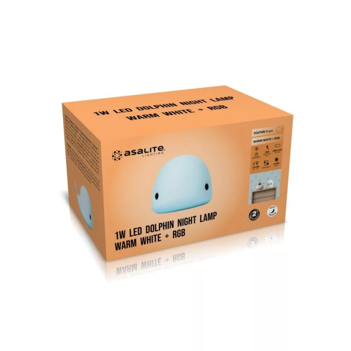 Asalite LED nočna svetilka Delfin 1W Asalite LED nočna svetilka Delfin 1W