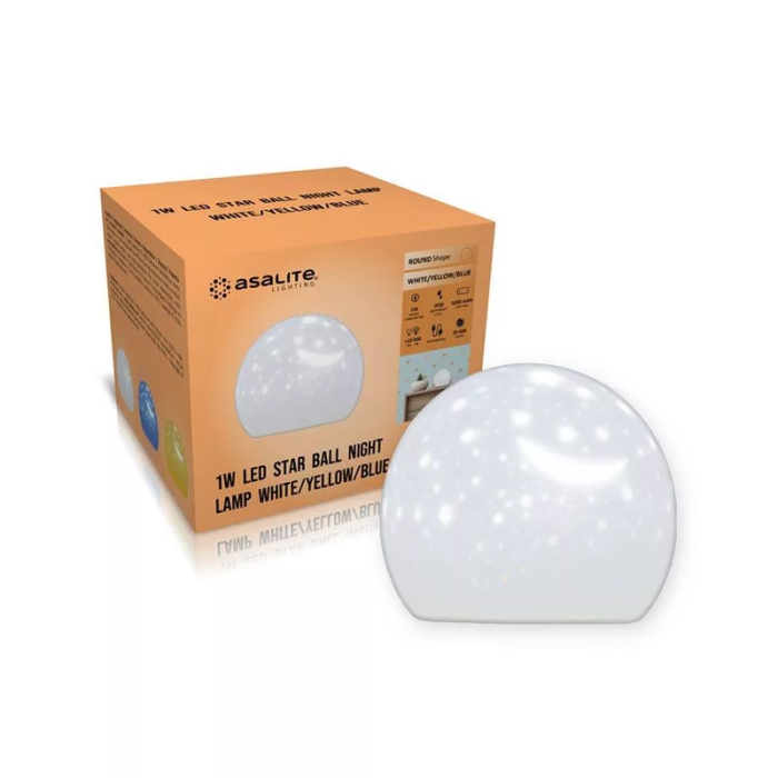Asalite LED nočna svetilka Star Ball 1W Asalite LED nočna svetilka Star Ball 1W